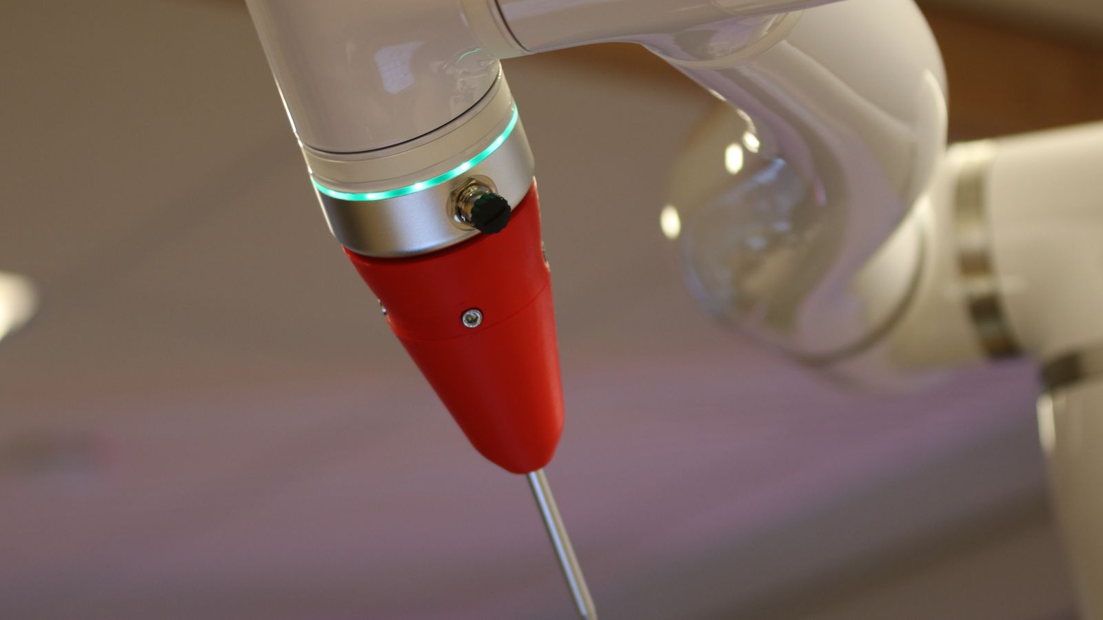 Detailed view of a cutting-edge industrial robotic arm in action.