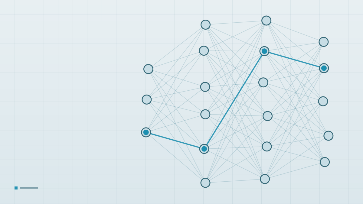 WORLDTECH illustration for the AI story "How Benchling secured multi-tenant AI agents with Amazon Bedrock AgentCore": abstract connected layers of network nodes. Not a photograph of the event.