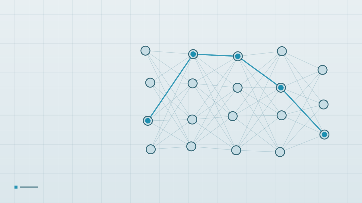 WORLDTECH illustration for the AI story "A serverless, data-driven Git metrics dashboard using Amazon Quick Sight": abstract connected layers of network nodes. Not a photograph of the event.