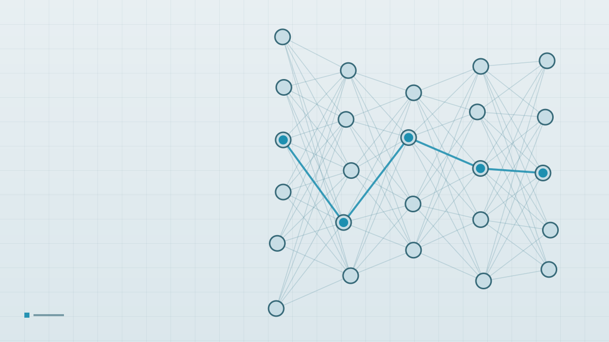 WORLDTECH illustration for the AI story "Run Positron on Amazon SageMaker AI for data science workflows": abstract connected layers of network nodes. Not a photograph of the event.