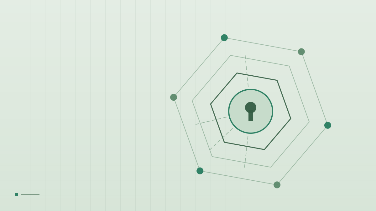 WORLDTECH illustration for the Cybersecurity story "CISA Adds One Known Exploited Vulnerability to Catalog": abstract concentric protective hexagonal rings. Not a photograph of the event.